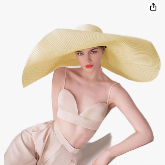 Summer Straw Wide Brim Extra Maxi Hat 👒 - Picture 9 of 13